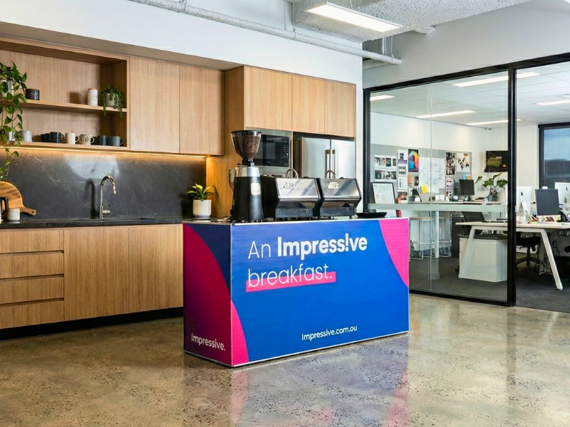 Impressive Branded Coffee Cart