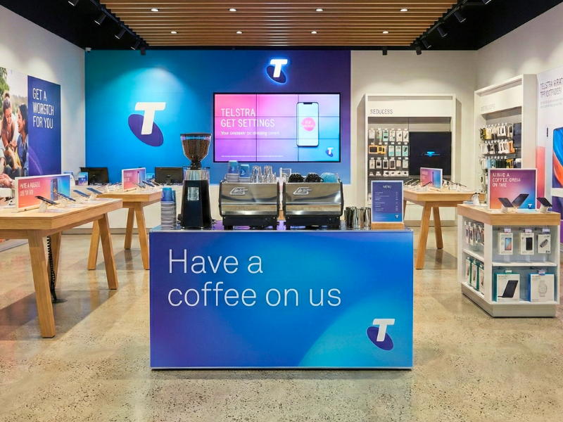 Telstra Branded Coffee Cart